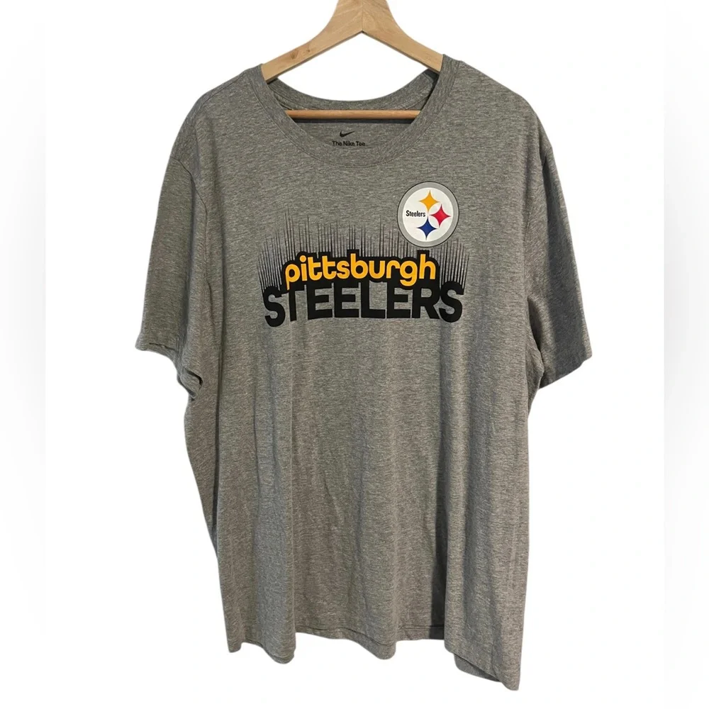 The Nike Tee Pittsburgh Steelers NFL T-Shirt Tee Grey Mens XXL